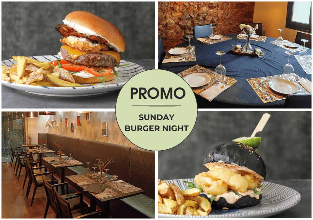 Promo permanente - Sunday Burger Night - Terrassa - katán Restaurant